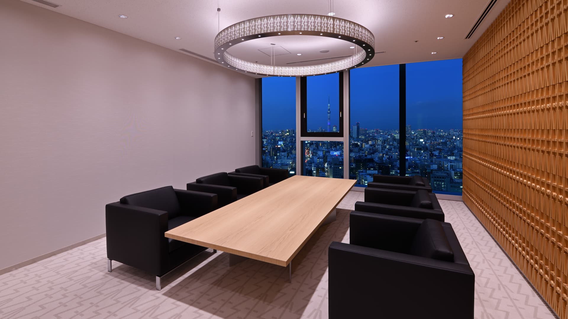 meeting room at night