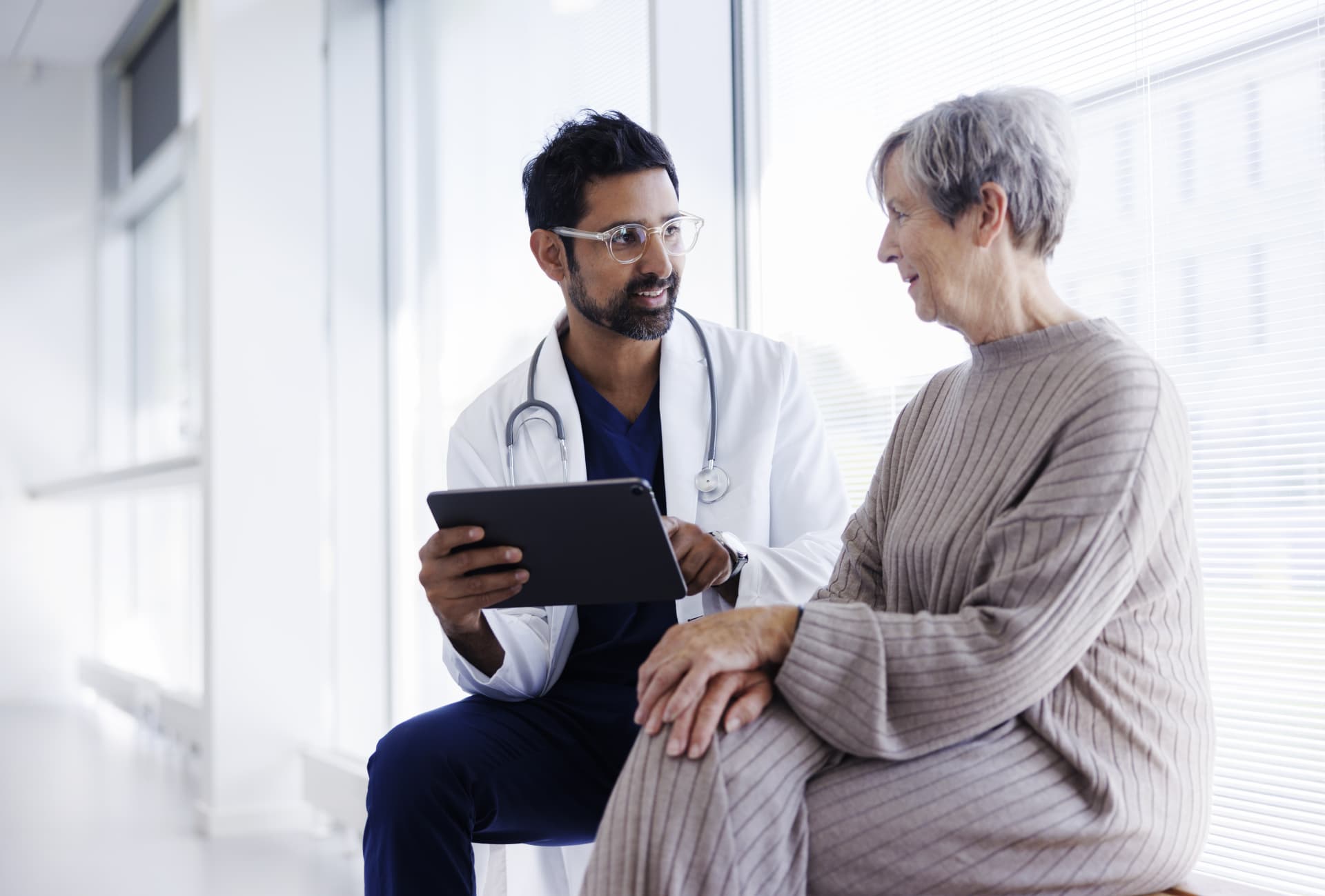 Woman with doctor