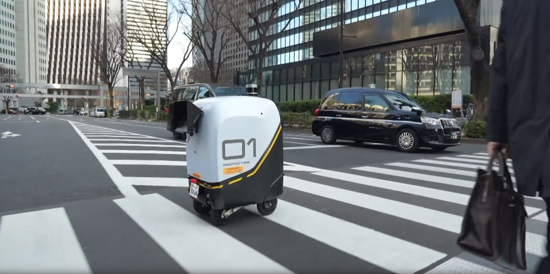 robot crossing street