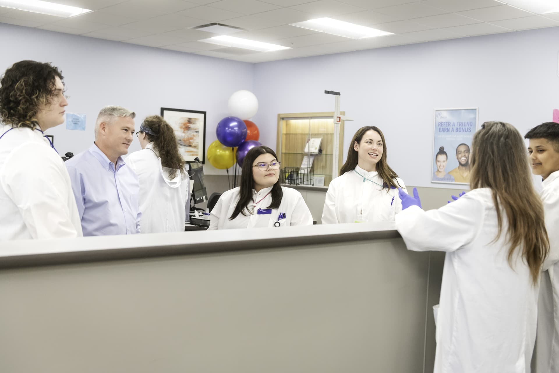 Seven people in biolife facility