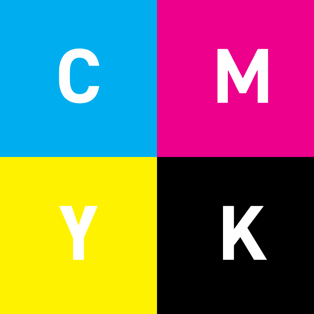 CMYK color swatches