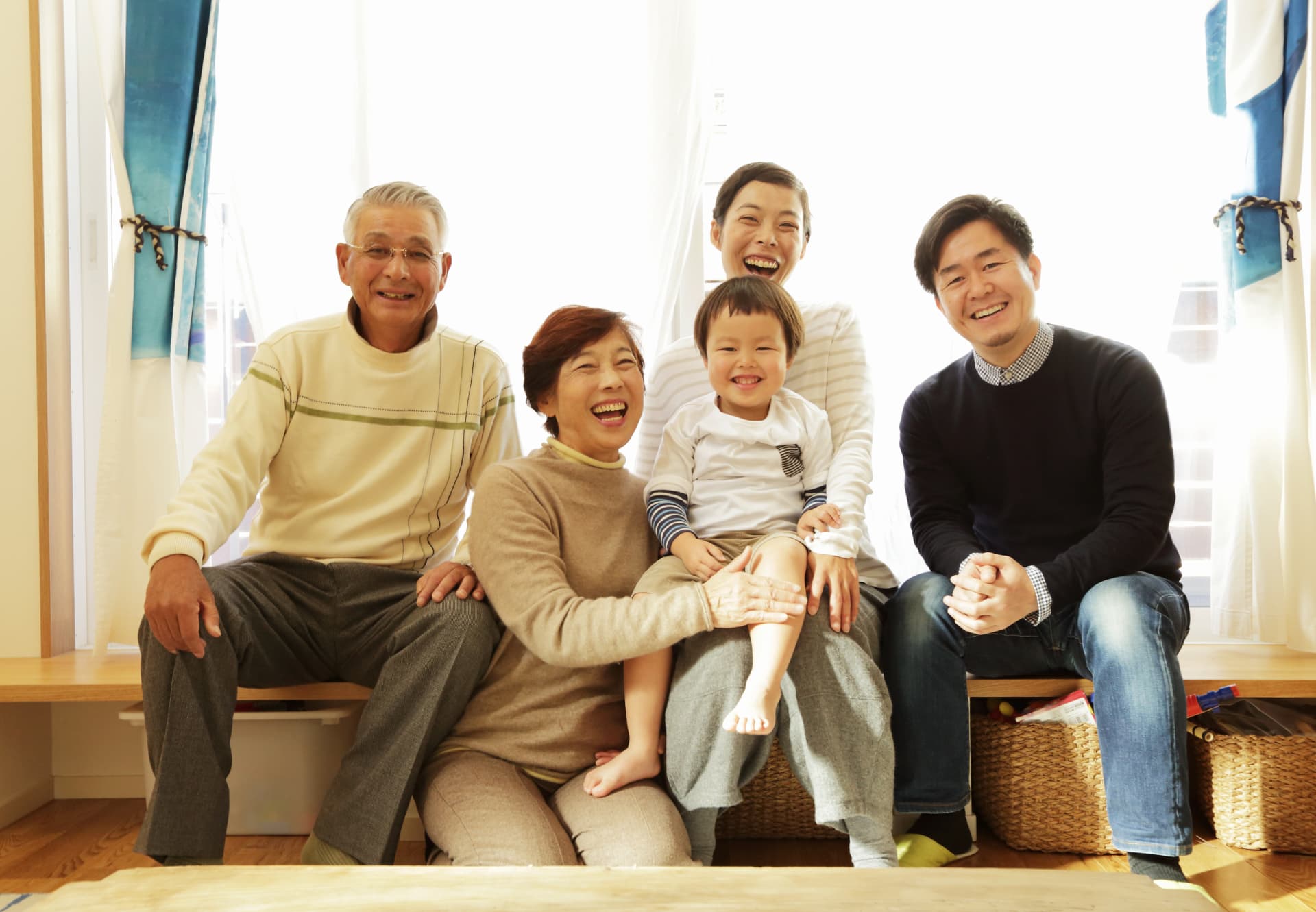 とある親子三代の集合写真
