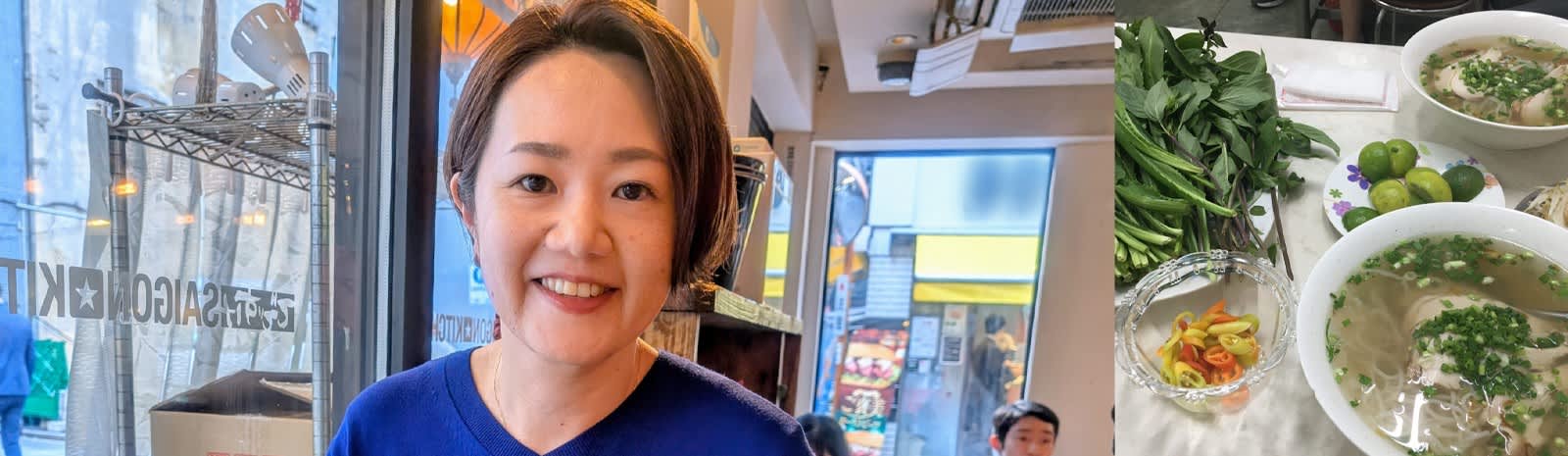 ランチを楽しむ宮柱 明日香さん