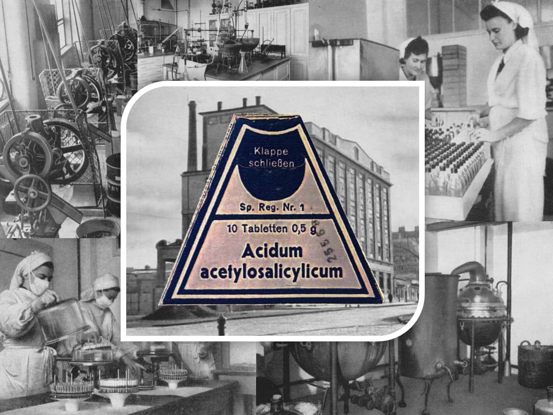 Schwarz-Weiß-Foto einer Gruppe von Menschen in einem Labor