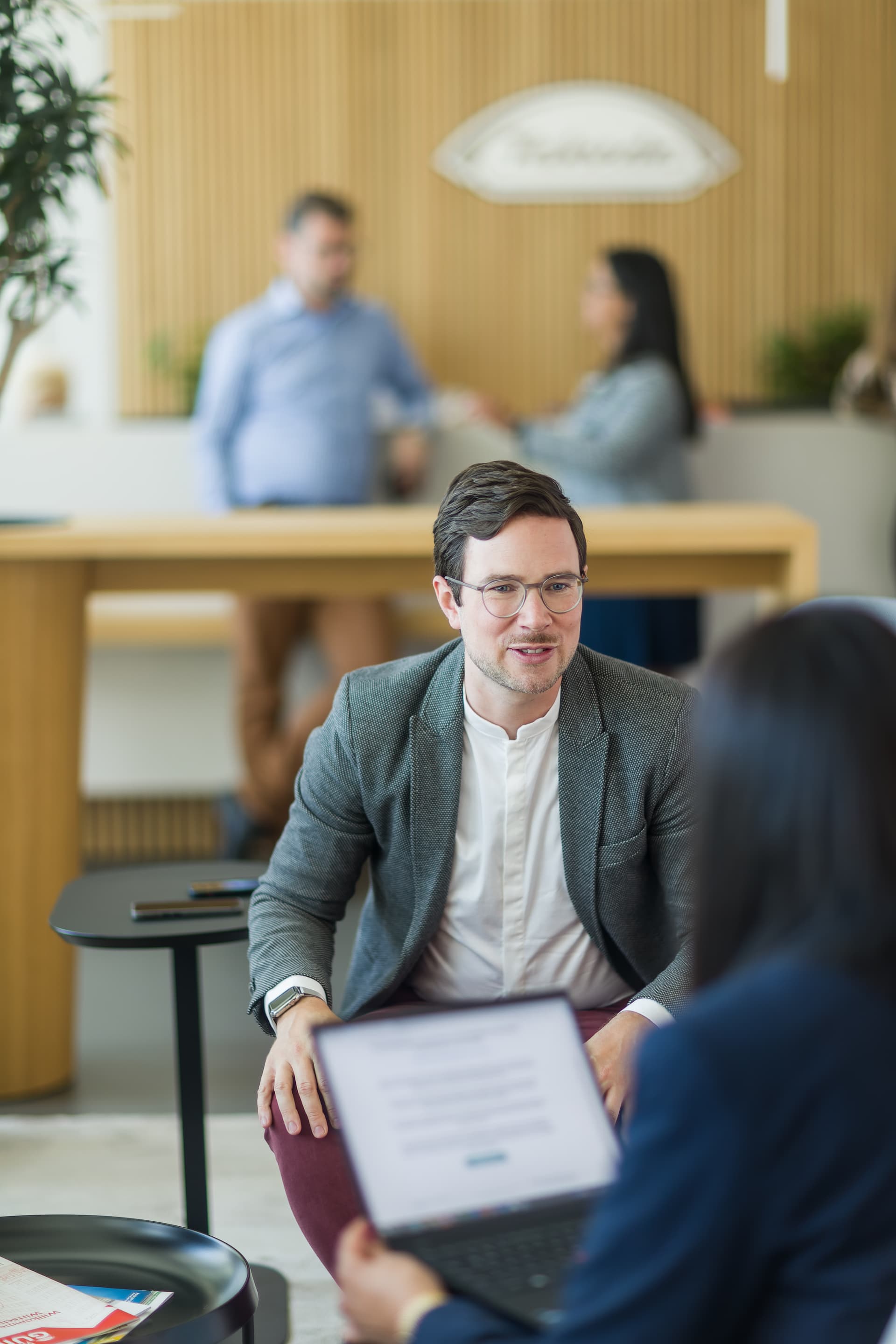 Man talking in Takeda office