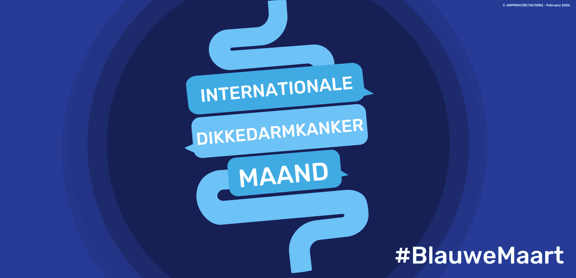 Bewustwordingslogo van de maand van de darmkanker