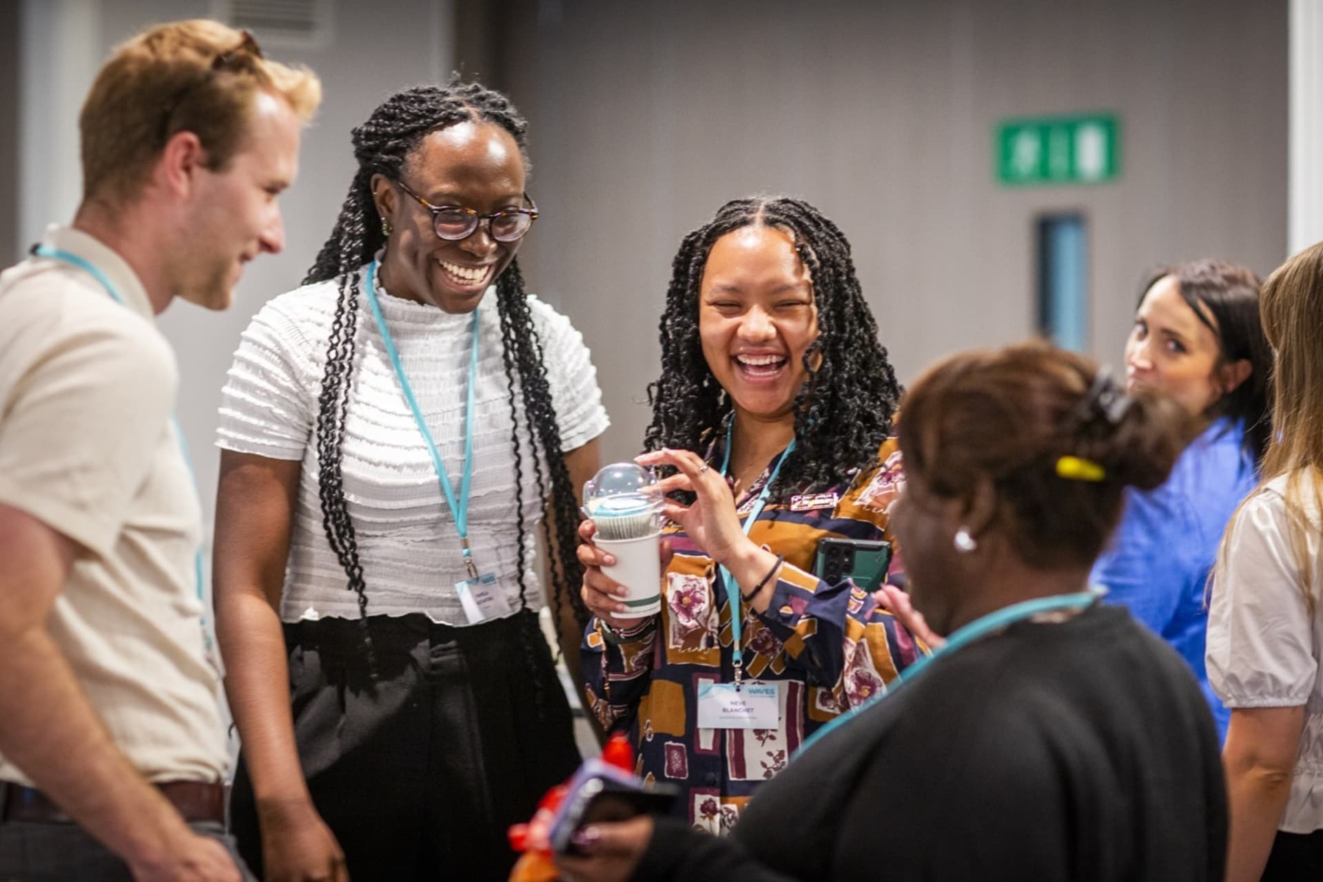 Group of people smiling