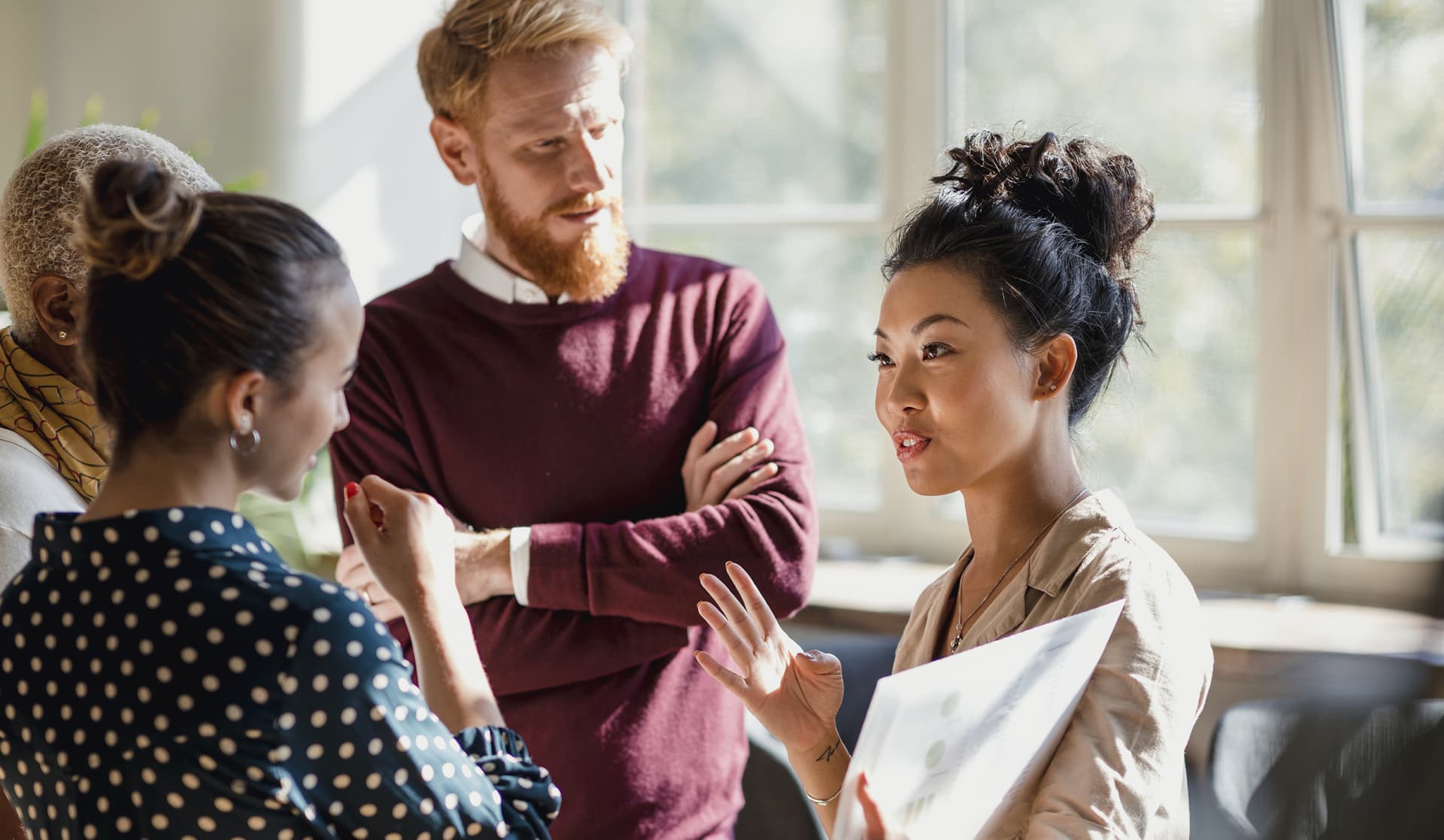 Group of people taking