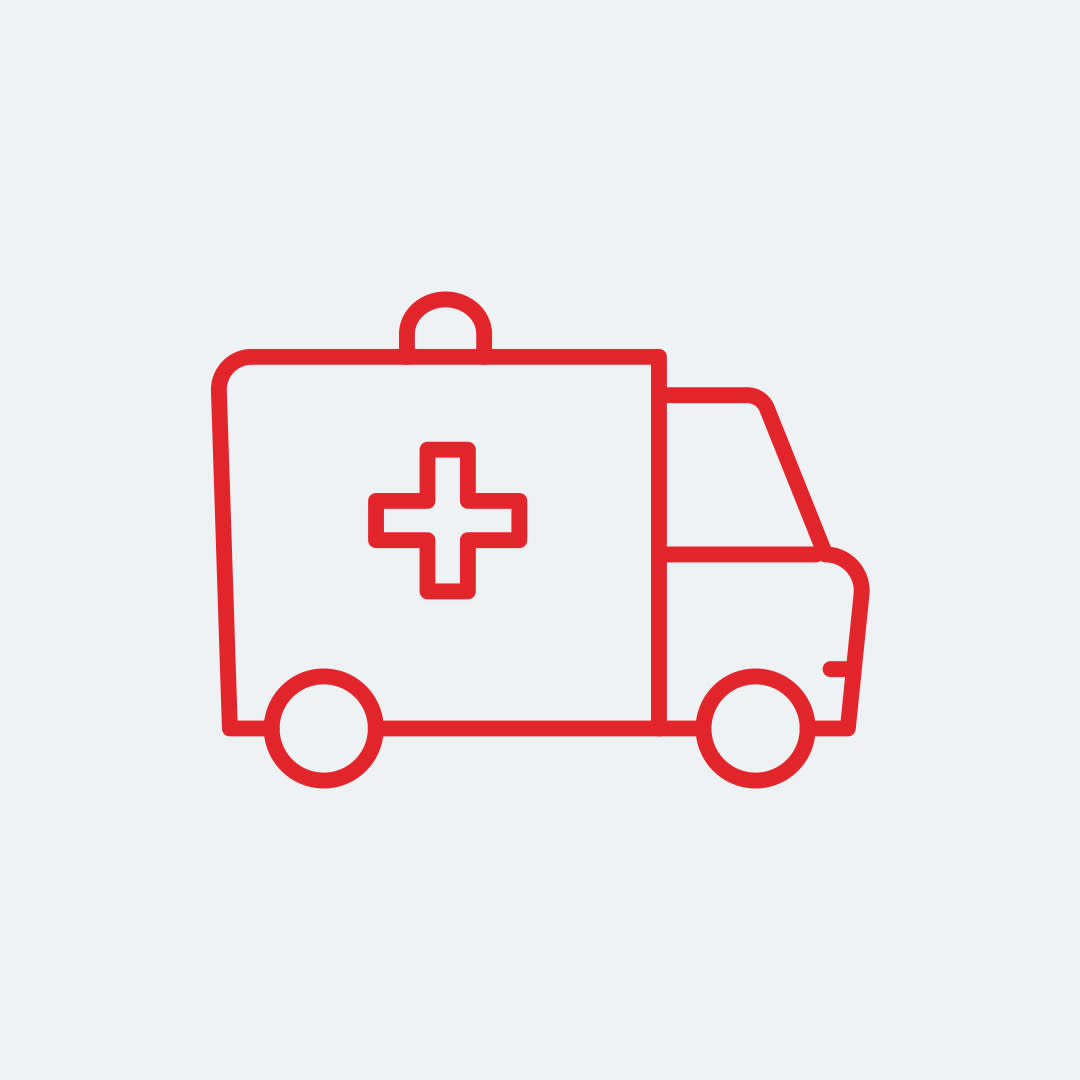 line drawing of an ambulance icon