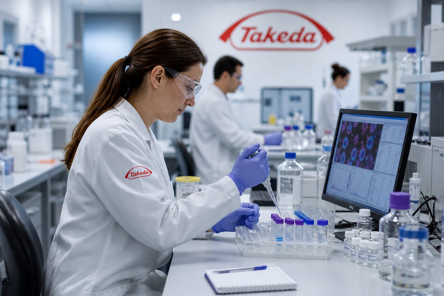 Researcher taking some samples