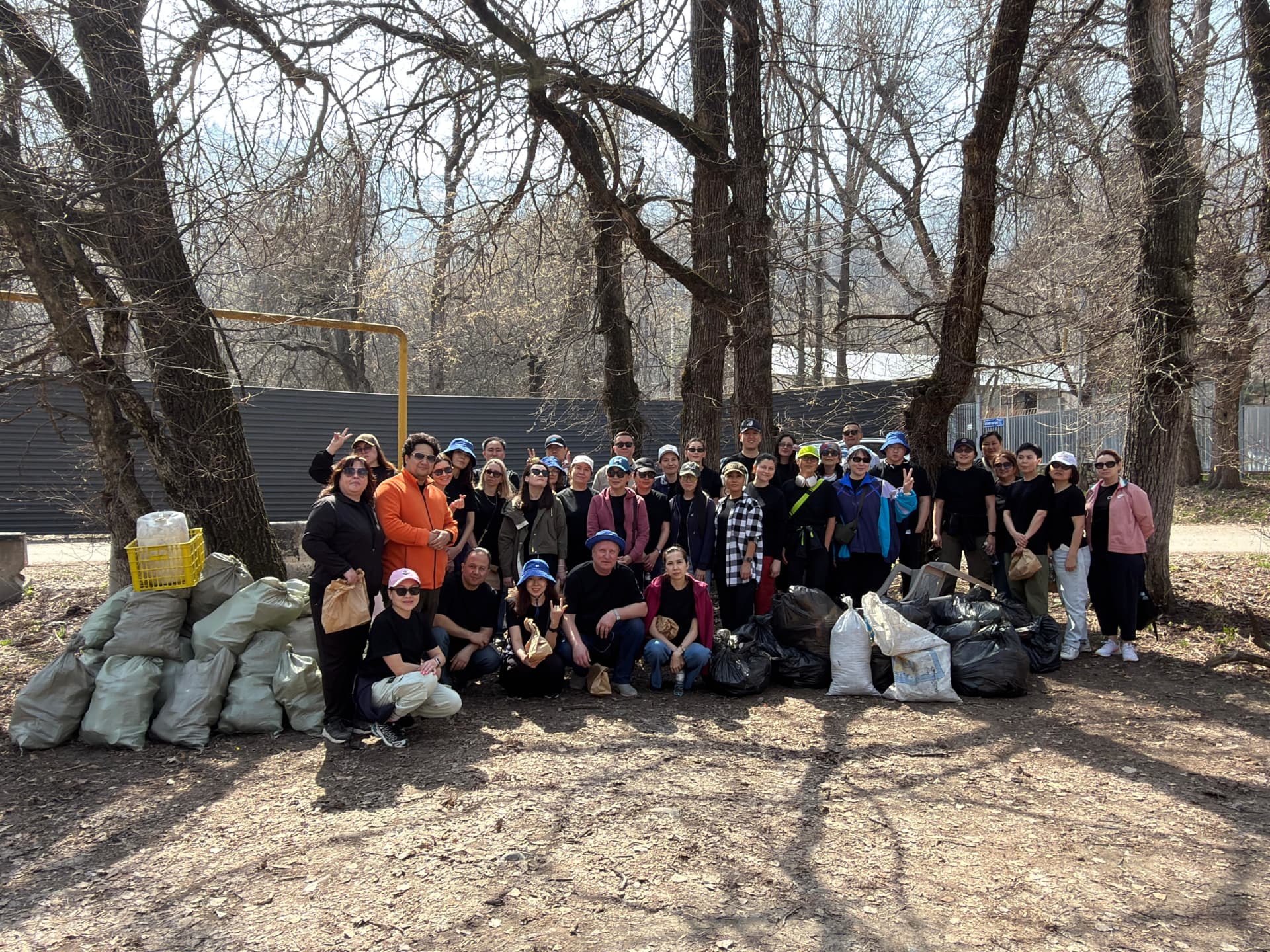 Picture of a group of people in the forest