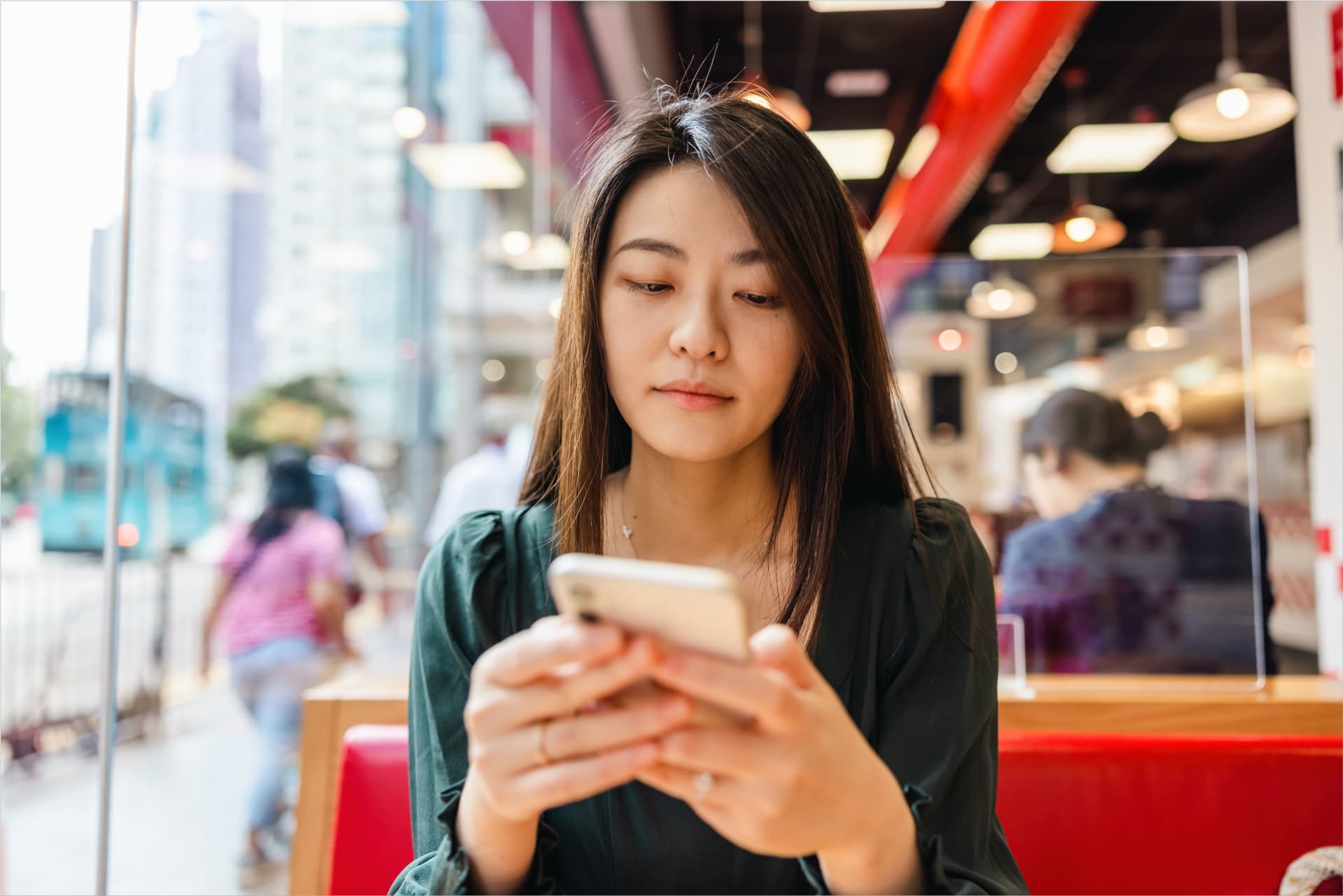 User interacting with app