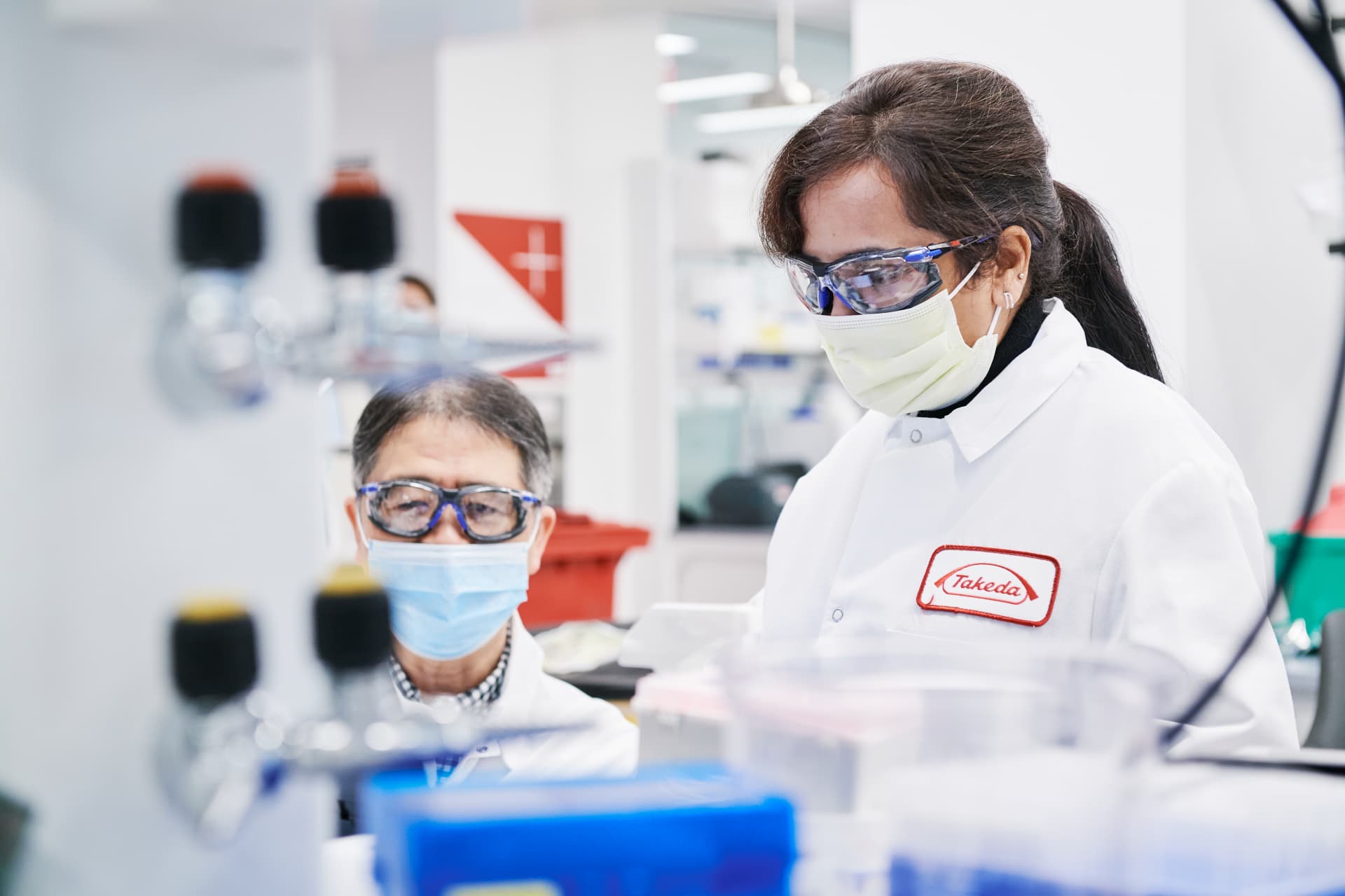 People working in Takeda lab