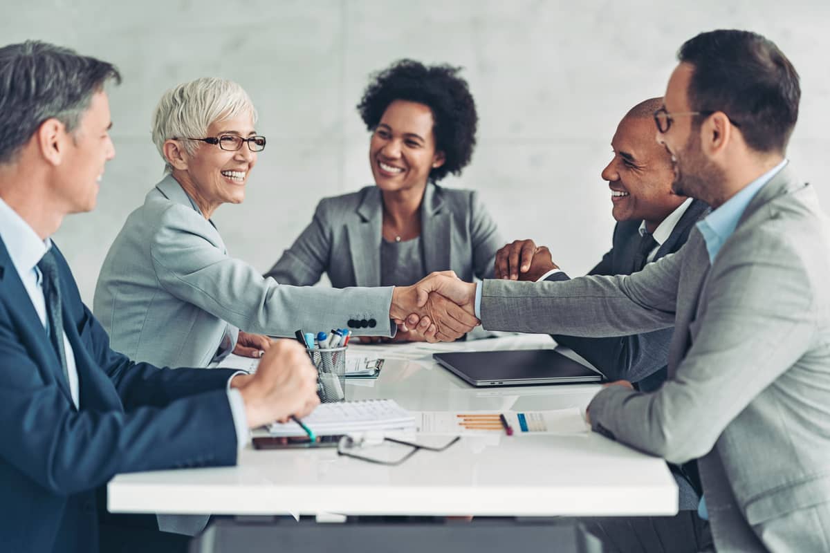 colleagues in a meeting