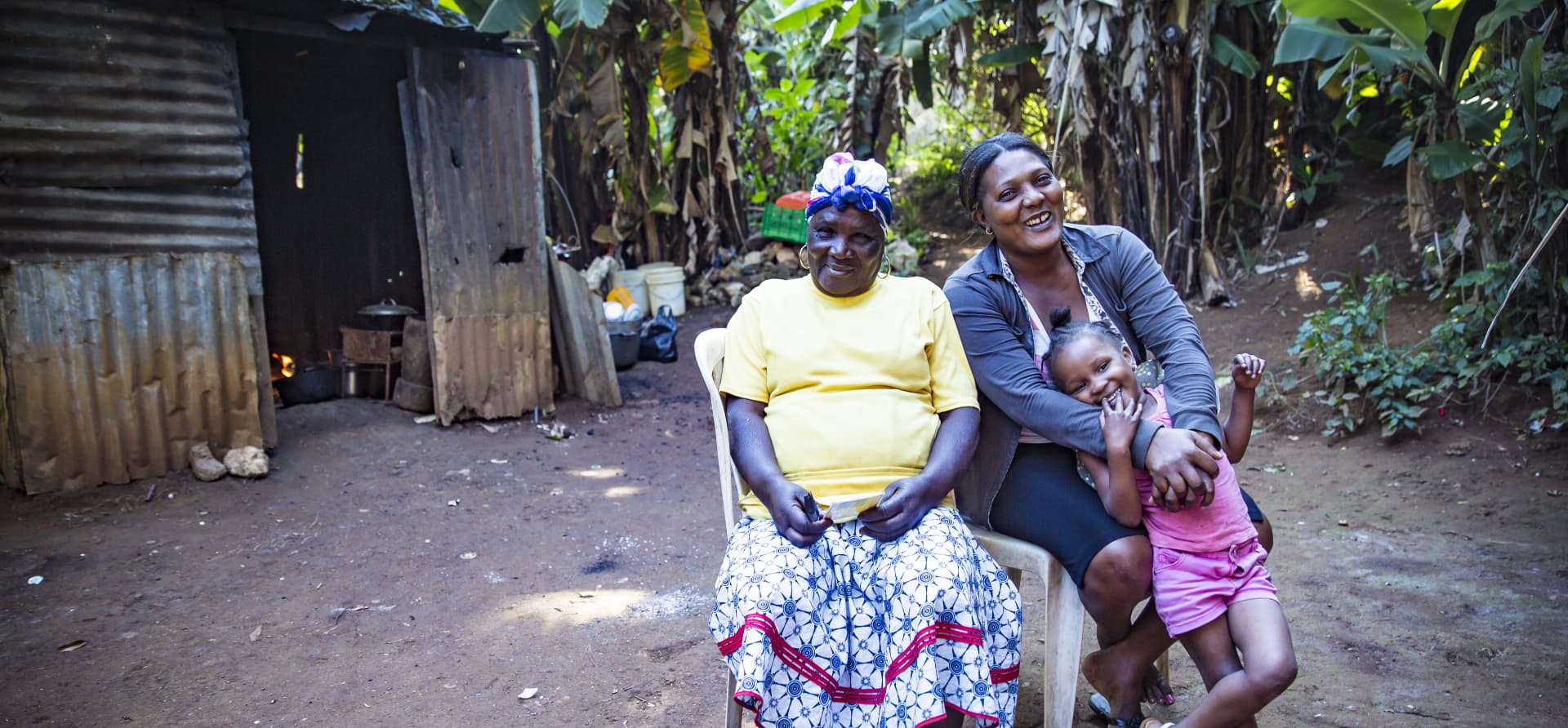 Photo of women from three generations. Grandmother, mother and daughter