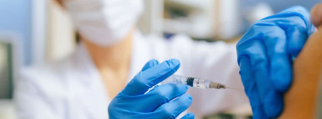 Patient receiving vaccine