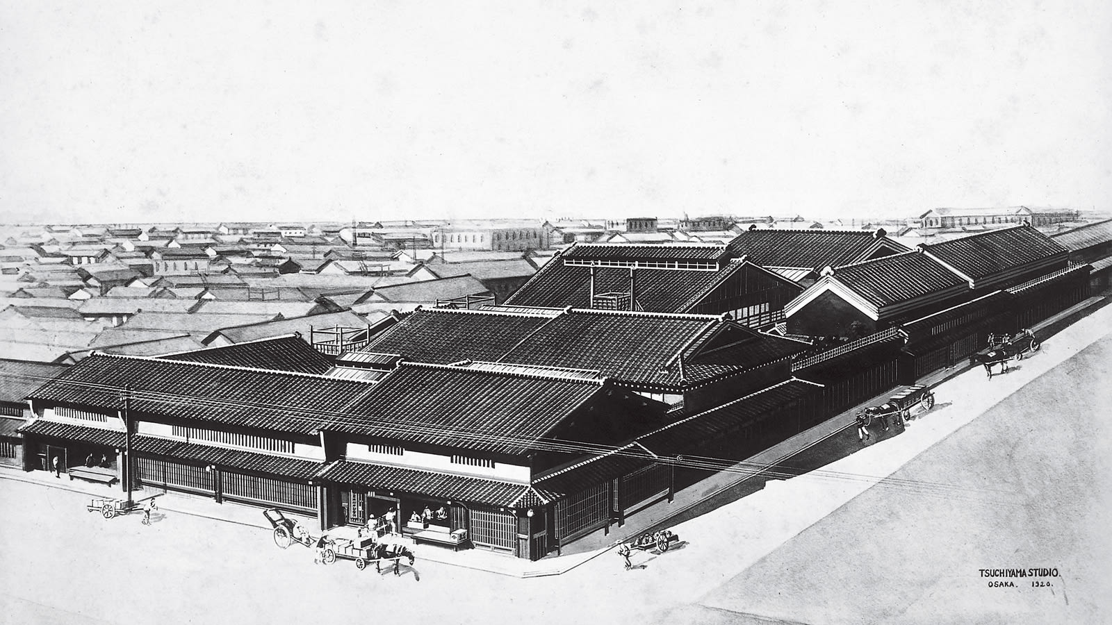 drawing of the tsuchiyama studio in Osaka