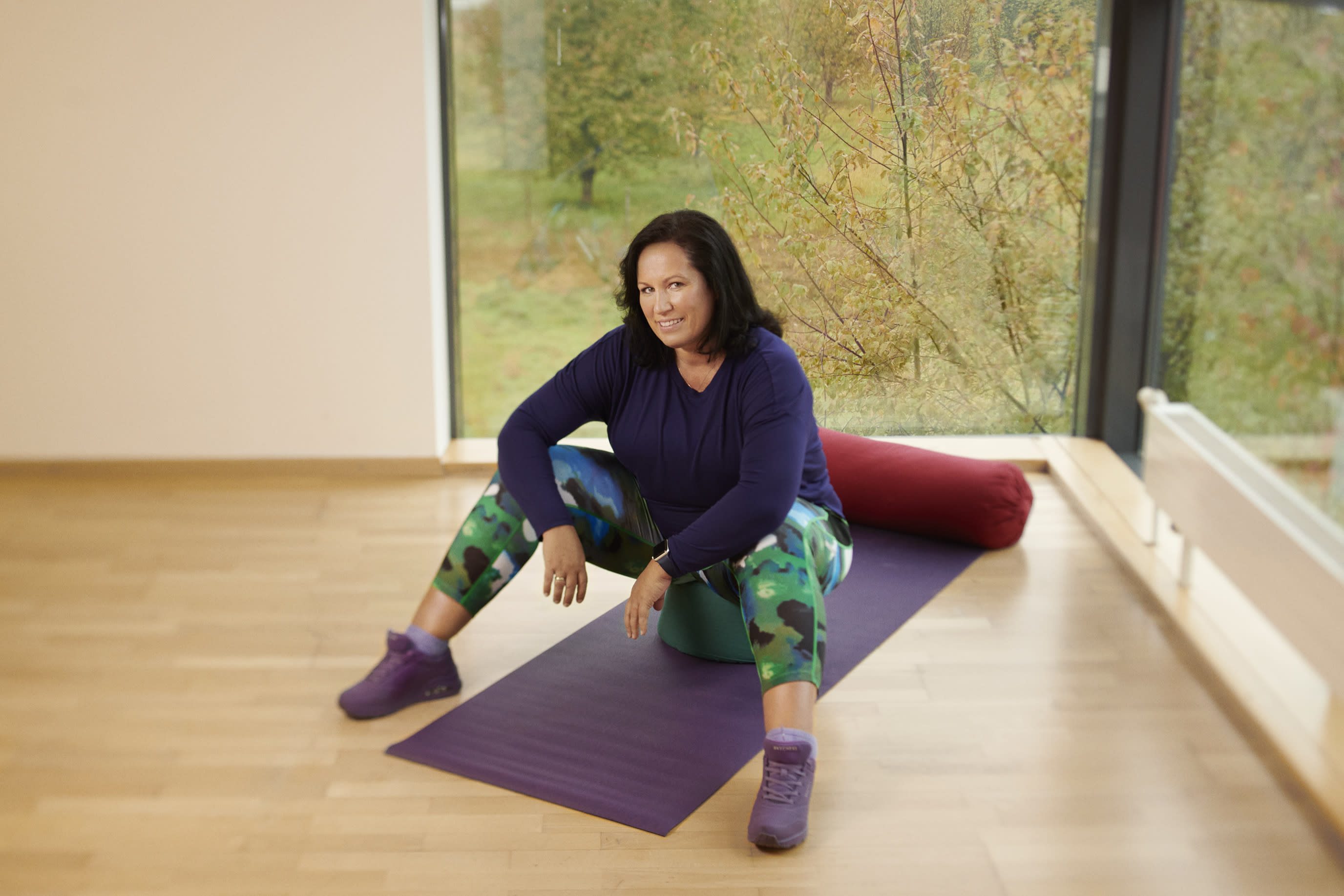 A person doing yoga