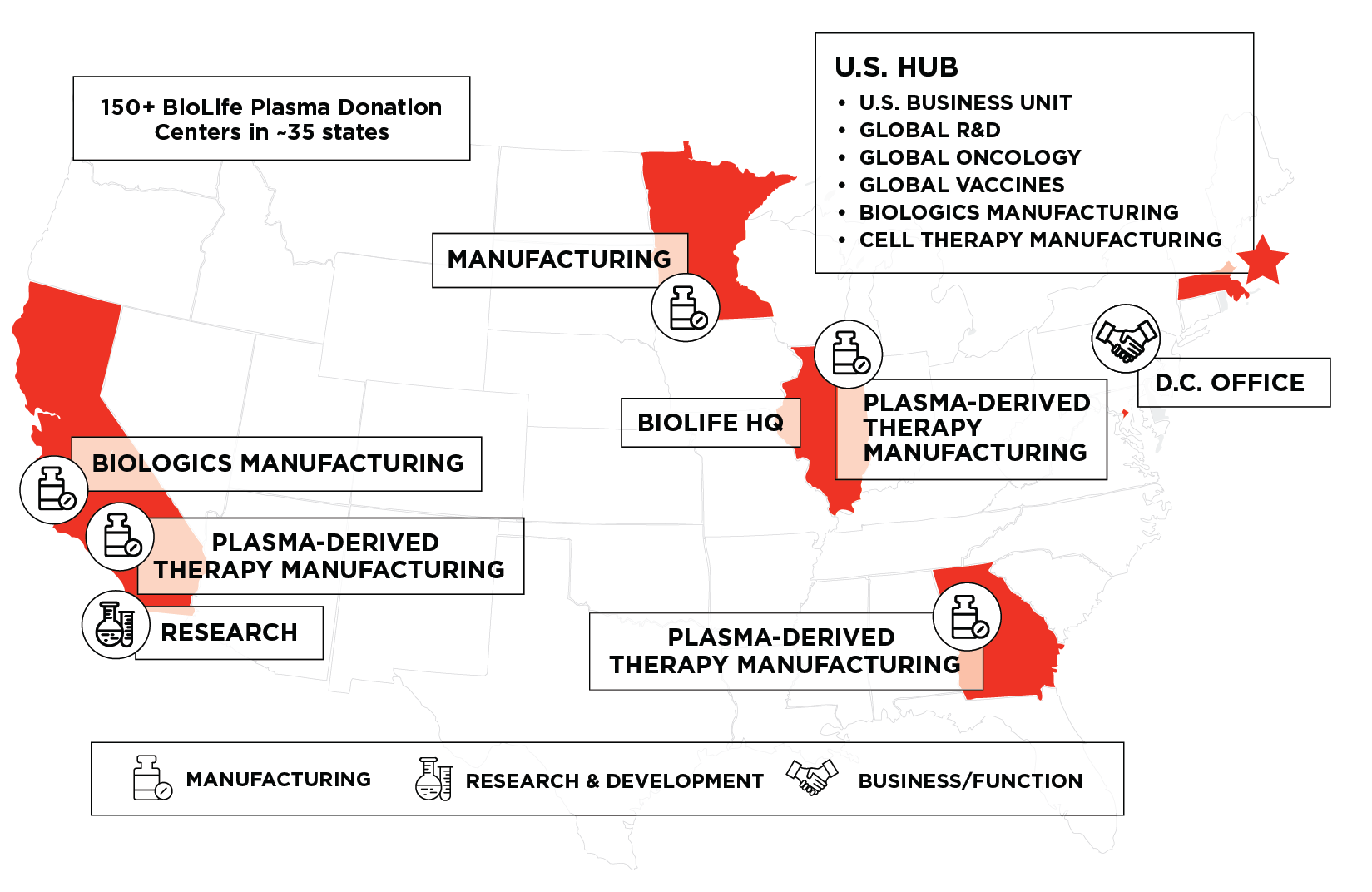 U.S. Operations Map